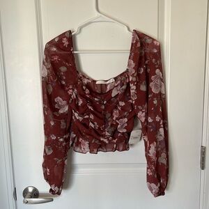 Altar’d State Floral Cropped Top
